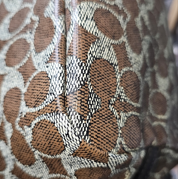 NWT COACH TAXI ZIP TOP TOTE IN SIGNATURE COATED CANVAS WOMEN BAG BROWN - Picture 6 of 14